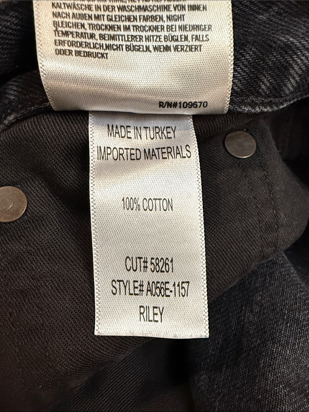 AGOLDE RILEY HIGH RISE STRAIGHT CROP STRETCH 26 PANORAMIC BLACK DENIM DISTRESSED - Picture 8 of 8